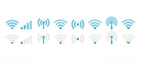 矢量wifi无线网络路由器信号