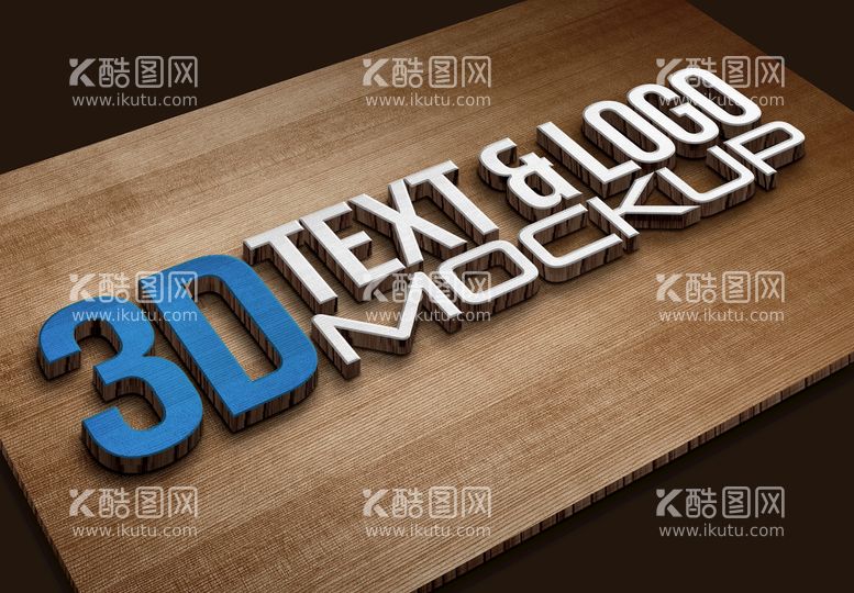 编号：65297109140445072948【酷图网】源文件下载-3dLOGO样机标志设计立体logo