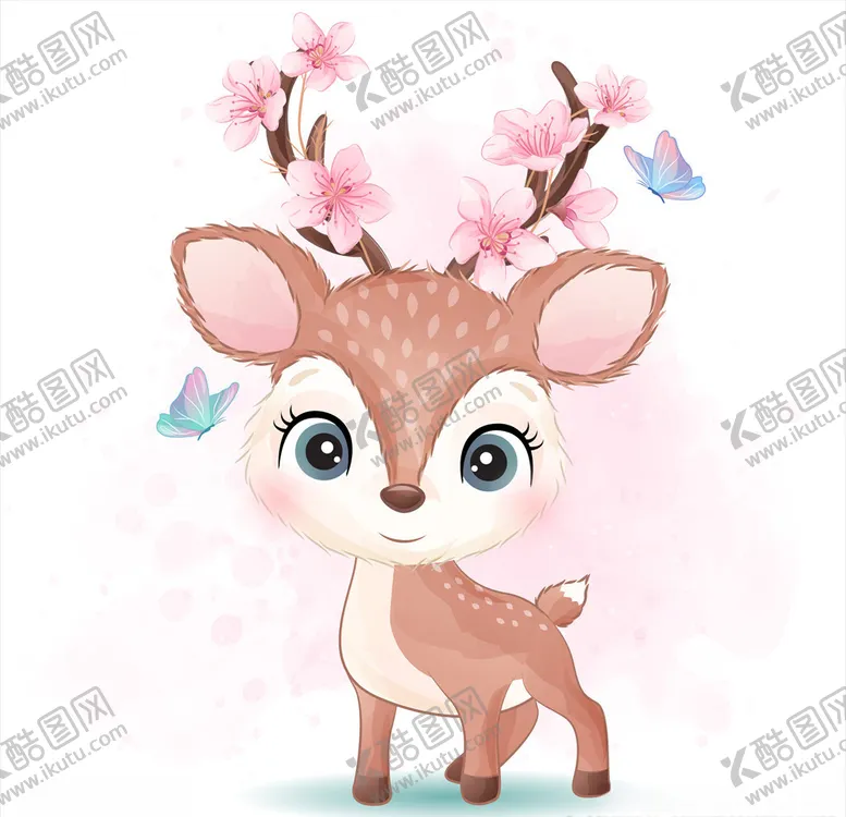 编号：27787406281813583658【酷图网】源文件下载-卡通梅花鹿