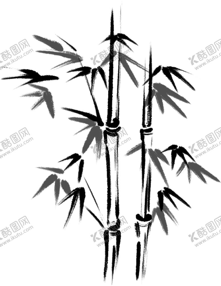 编号：83007312102302233099【酷图网】源文件下载-水墨竹子