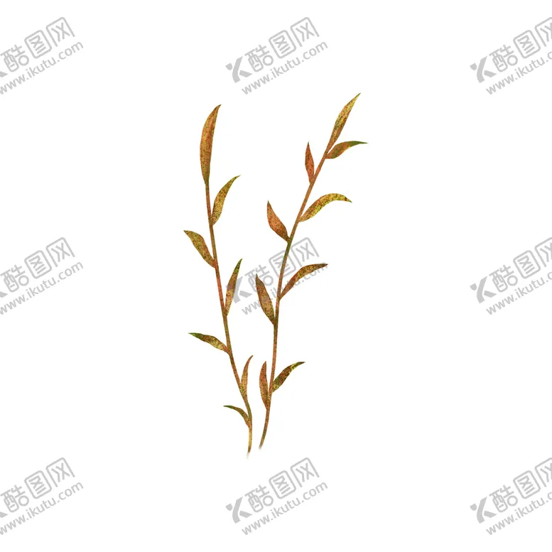 编号：39126510080244364280【酷图网】源文件下载-手绘枯草叶子