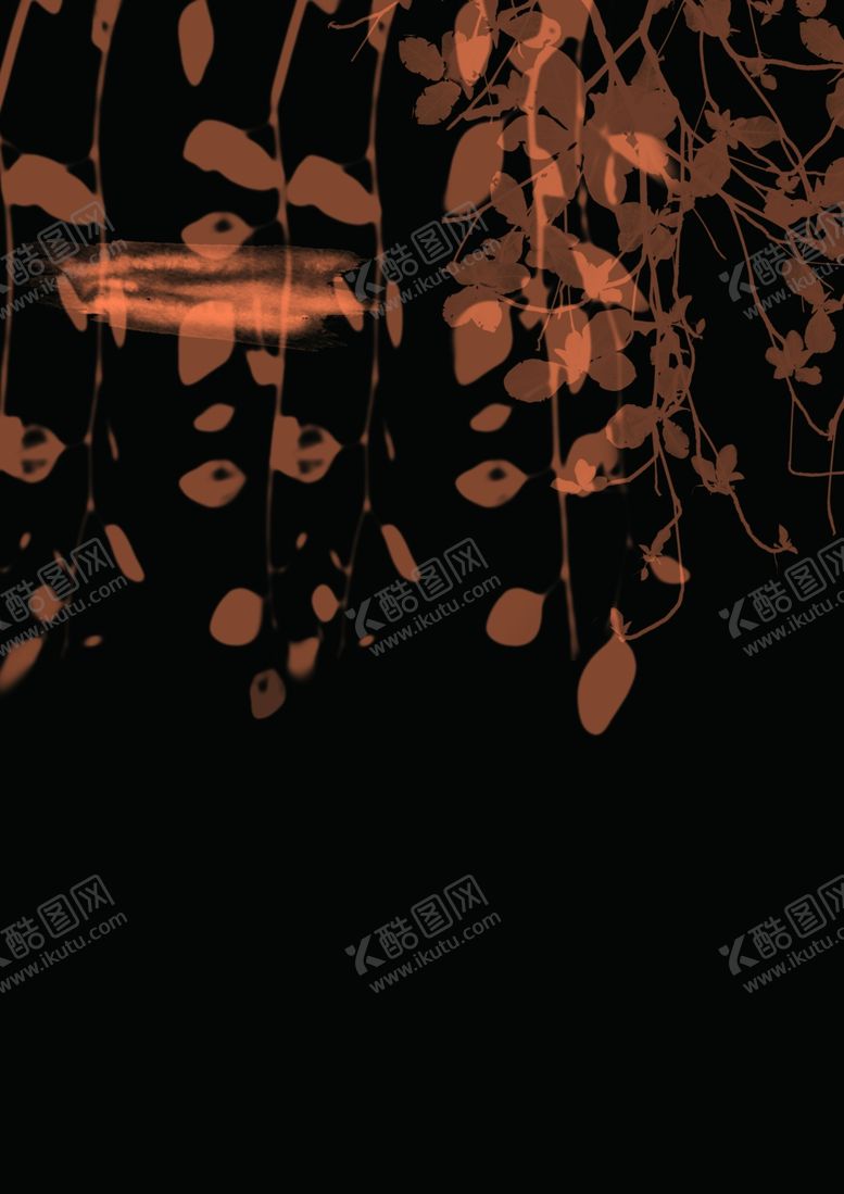 编号：68821909101159391198【酷图网】源文件下载-树叶笔刷剪影