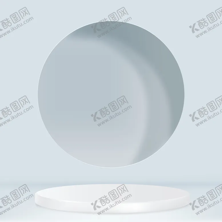 编号：06381909172359070239【酷图网】源文件下载-现代简雅洁净圆形产品展台 