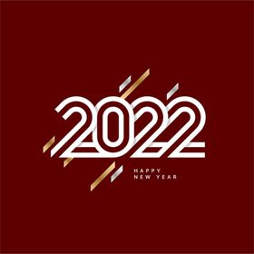 2022 新年快乐 闪光 矢量