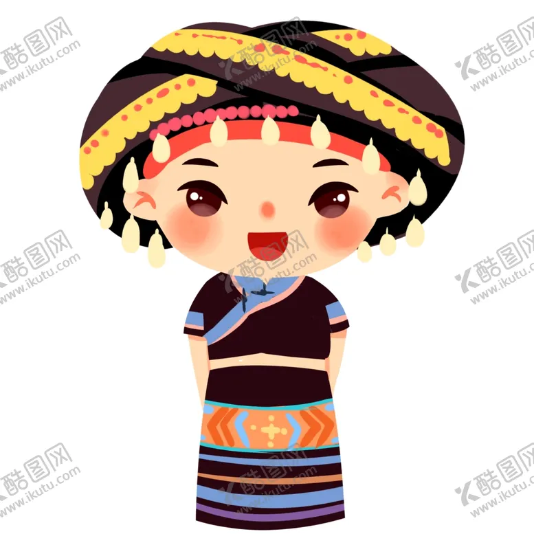 编号：69571101270423442551【酷图网】源文件下载-土家族人物插画