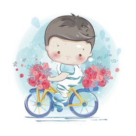 水彩手绘儿童