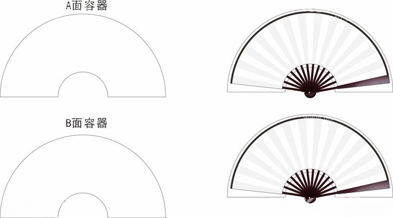 编号：78013812092032249876【酷图网】源文件下载-绢布折扇宣纸扇刀板模板