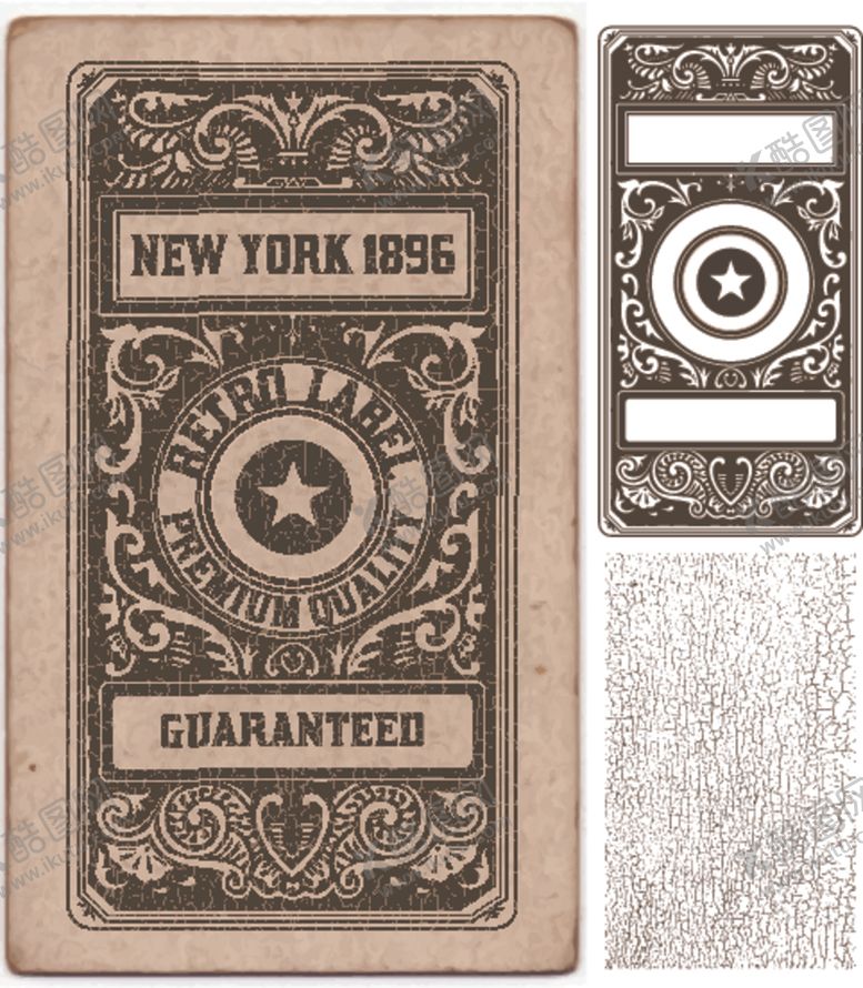 编号：58760810052041568015【酷图网】源文件下载-竖版证书防伪花纹欧式边框奖状