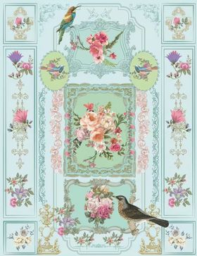 中式花鸟图案装饰画