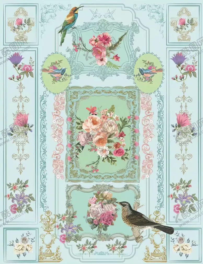 编号：28901204061333177716【酷图网】源文件下载-中式花鸟图案装饰画