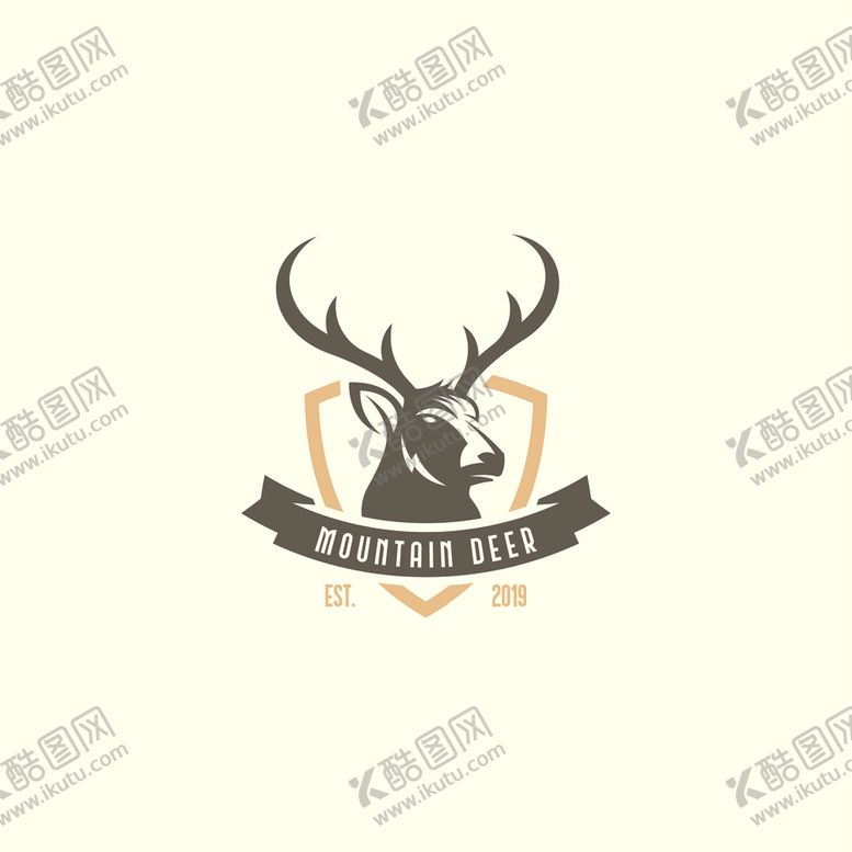 编号：59607610312000101442【酷图网】源文件下载-鹿头标志