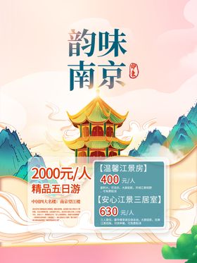 南京国潮风城市旅游海报