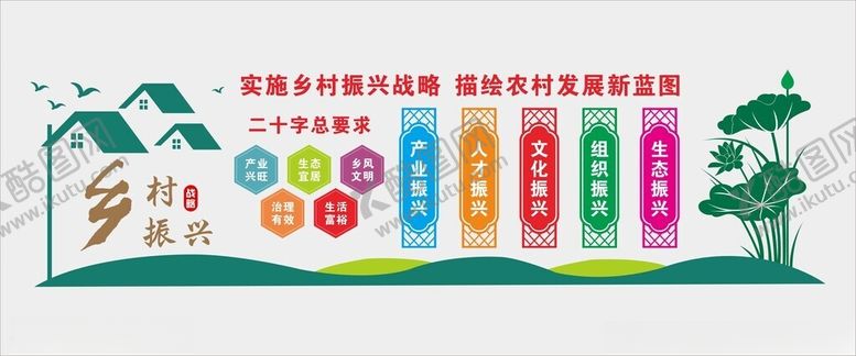 编号：44083101201654129831【酷图网】源文件下载-乡村振兴文化墙