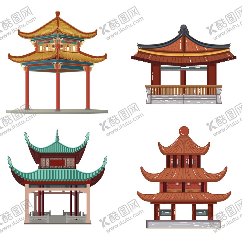 编号：42053610090546552049【酷图网】源文件下载-小亭子插画