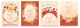 复古花卉边框卡片设计