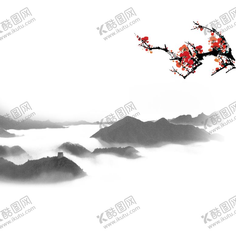 编号：56167105060909123391【酷图网】源文件下载-中国风水墨梅