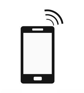 带信号标志的智能手机图标