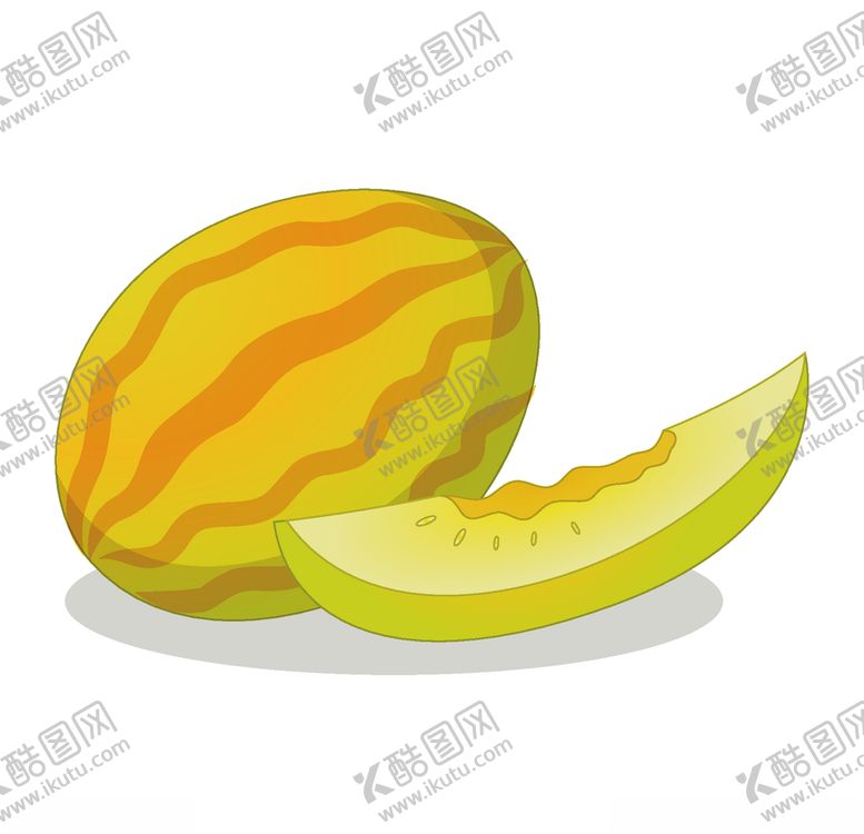 编号：18504109222002479228【酷图网】源文件下载-矢量卡通哈密瓜金瓜甜瓜