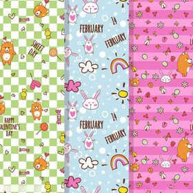 可爱卡通图案儿童布料纹理