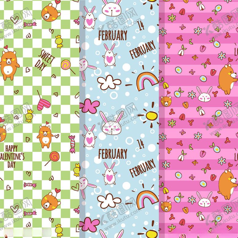 编号：16168104162350235621【酷图网】源文件下载-可爱卡通图案儿童布料纹理