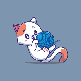 可爱小猫矢量卡通插画动物手抄报班级风采