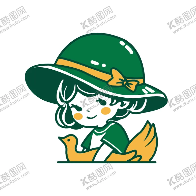 编号：82591902081958105932【酷图网】源文件下载-可爱女孩扁平插画元素清新简约
