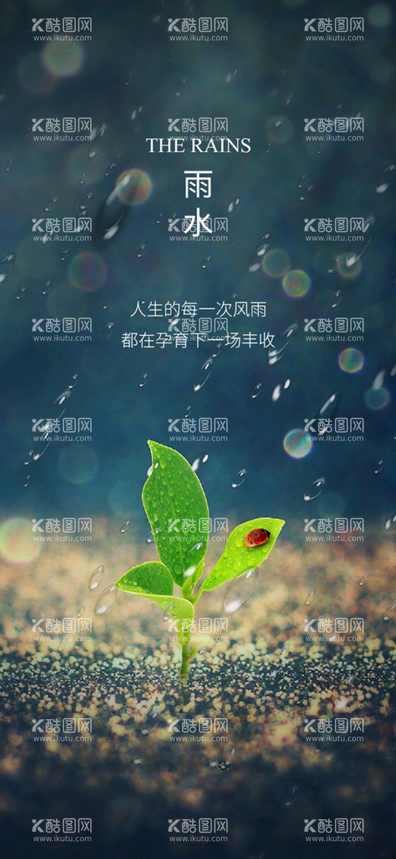 编号：66474911111937203674【酷图网】源文件下载-雨水谷雨节气海报