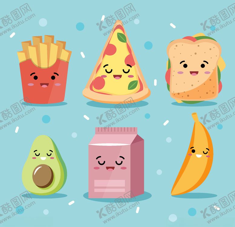 编号：95567510030119394401【酷图网】源文件下载-可爱食物