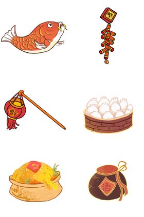 蛇年春节新年新春手绘宣传海报套图