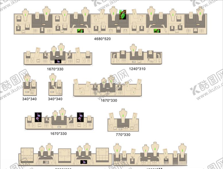 编号：34669909240328052033【酷图网】源文件下载-珠宝店橱窗陈列设计