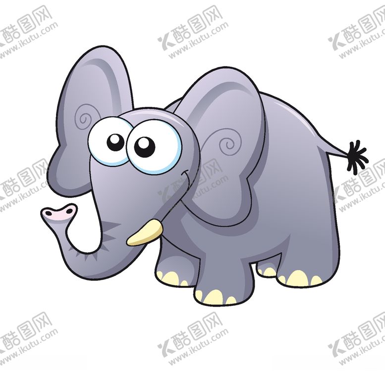 编号：33003809120622482006【酷图网】源文件下载-卡通少儿大象
