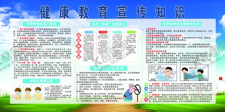 编号：65840605060351219070【酷图网】源文件下载-冬季健康教育版面