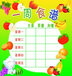 学校高考食谱海报
