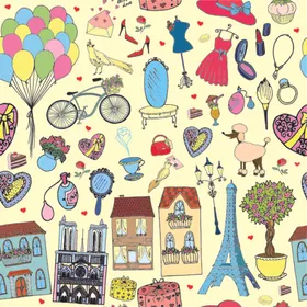 创意拼接卡通图案背景