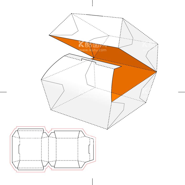 编号：48296009180701553187【酷图网】源文件下载-包装盒刀版图