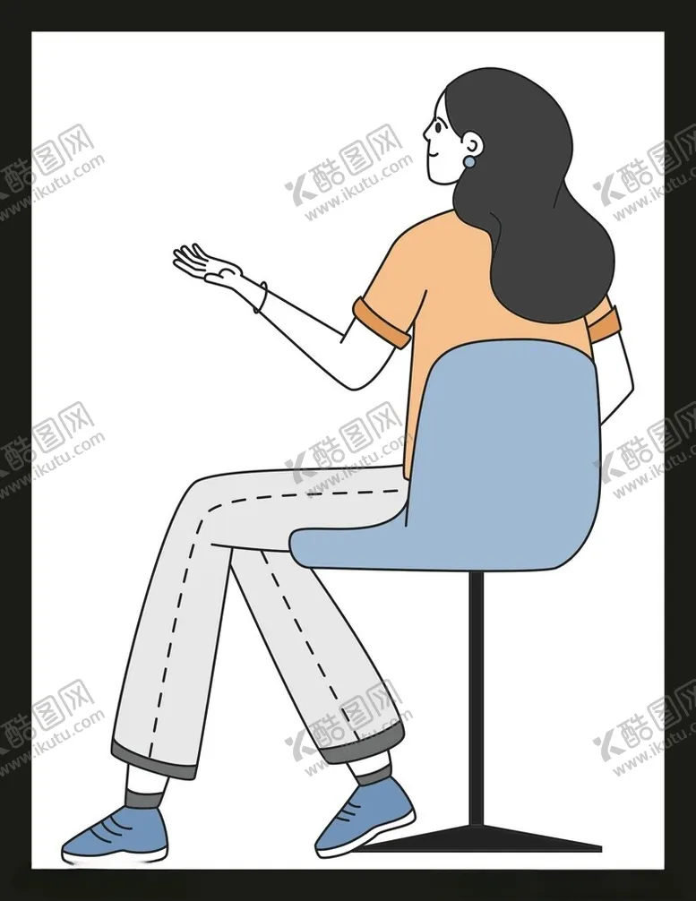 编号：14893601310842052479【酷图网】源文件下载-手绘卡通女孩