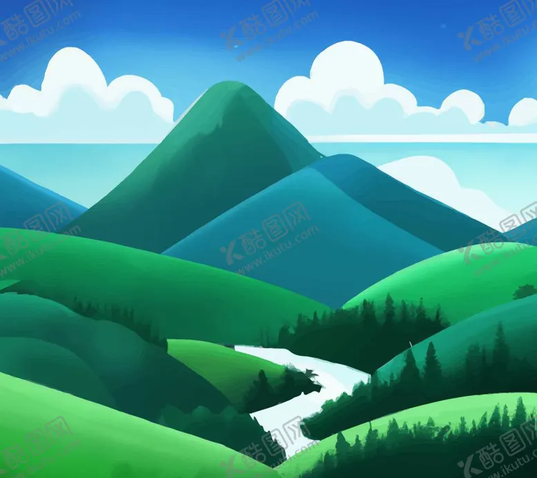 编号：48976211282055108338【酷图网】源文件下载-绿水青山风景