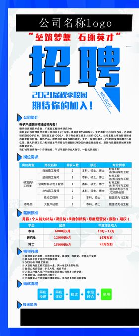 校园招聘易拉宝