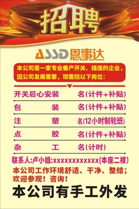 招聘牌背景工牌海报人