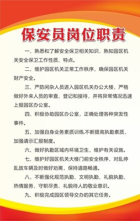 红色制度牌