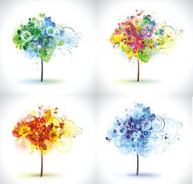 时尚手绘大树