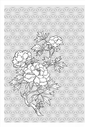 线描花朵