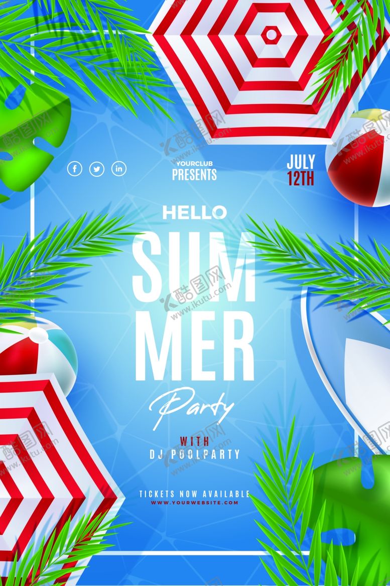 编号：69560510111858089863【酷图网】源文件下载-夏日海报