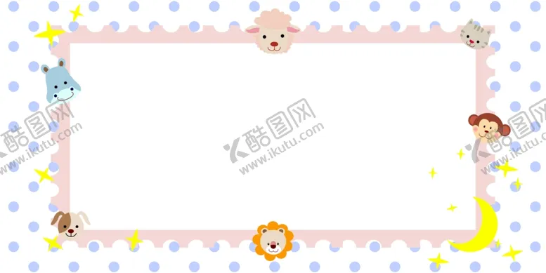 编号：40384212020702365371【酷图网】源文件下载-卡通动物边框背景图