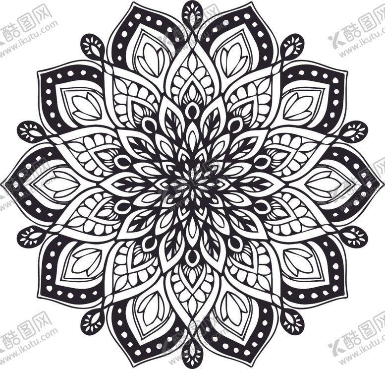 编号：84515209140856484573【酷图网】源文件下载-曼陀罗花纹