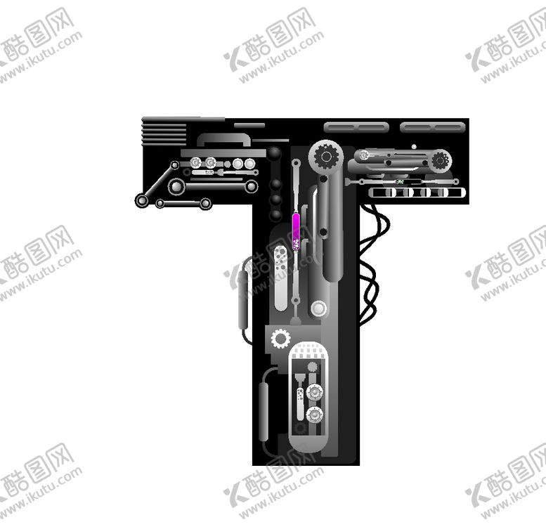 编号：42032110142247565262【酷图网】源文件下载-创意机械科技字母