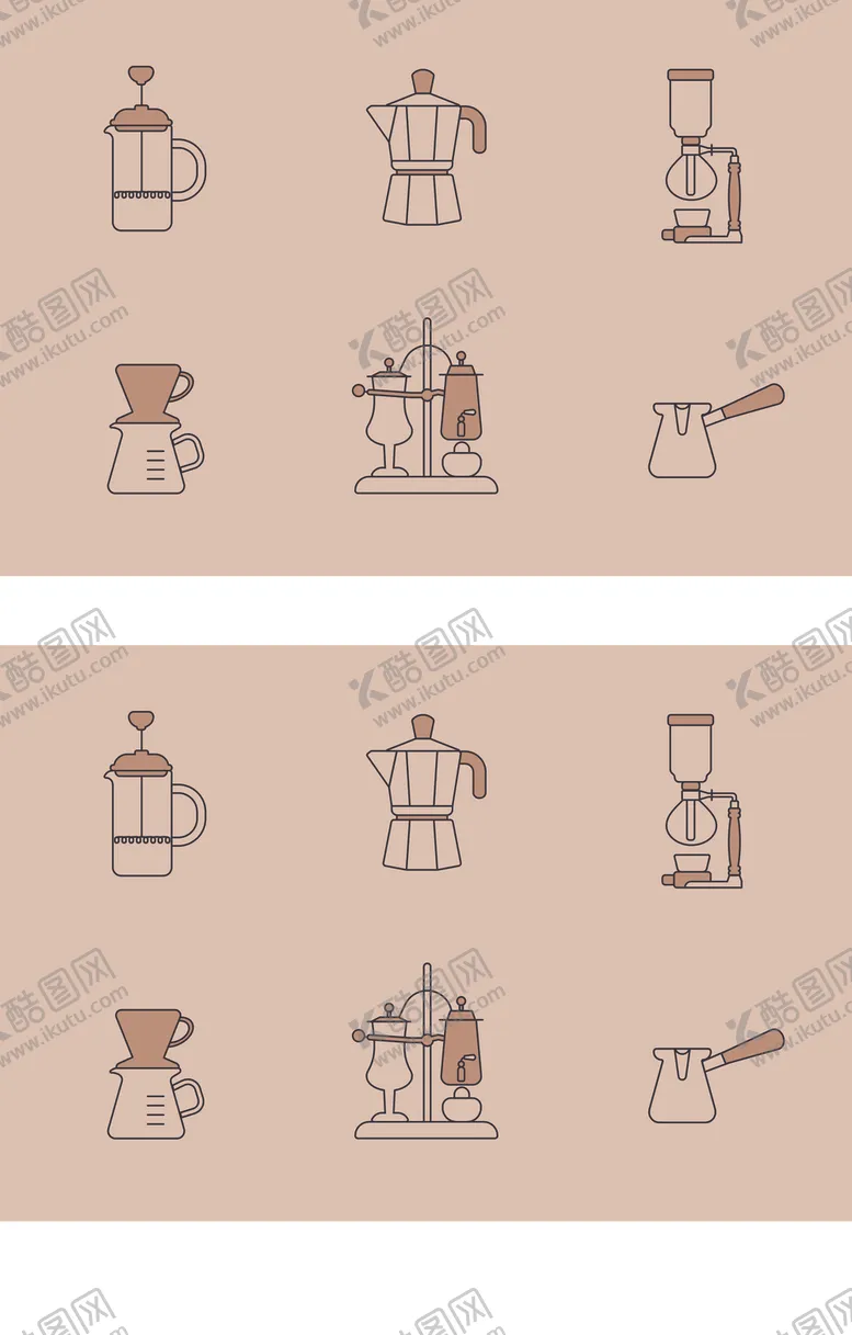 编号：29014407020016116233【酷图网】源文件下载-生活用品不同的咖啡壶EPS