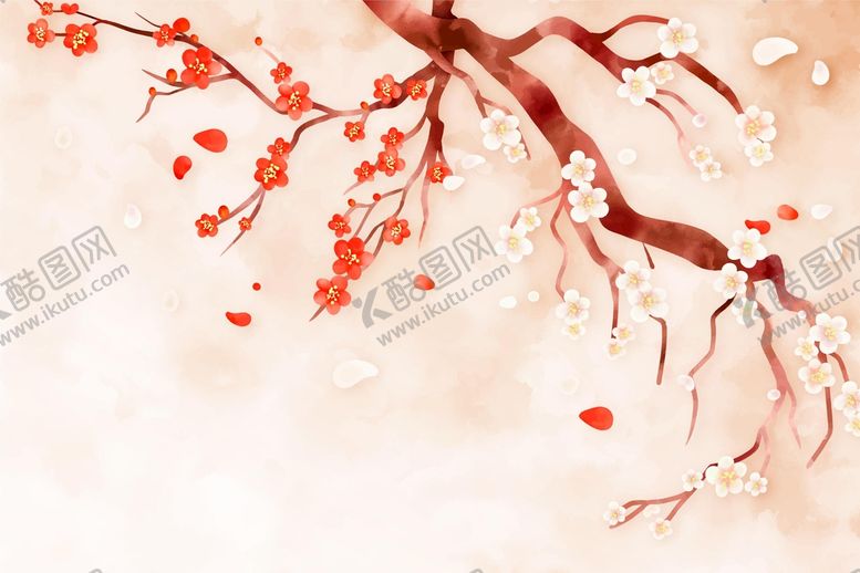 编号：08915709201219009638【酷图网】源文件下载-梅花展板插画