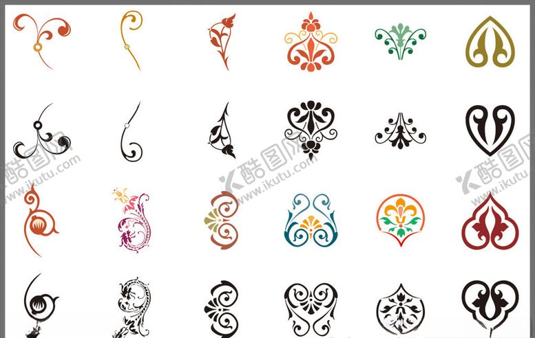 编号：59012510040116354370【酷图网】源文件下载-角花边框花纹花边