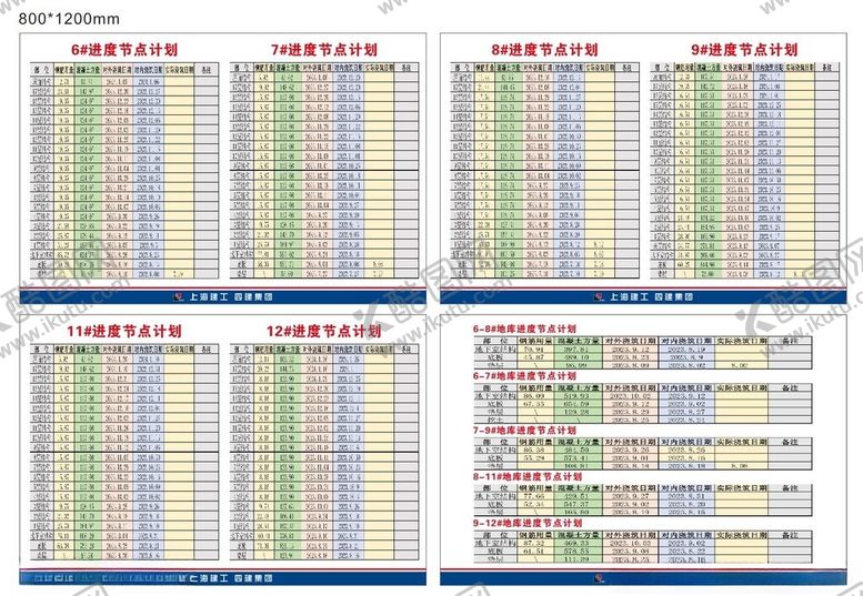 编号：82774012051153371836【酷图网】源文件下载-工地进度表